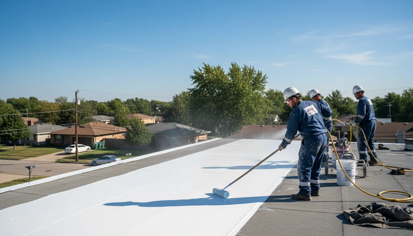Commercial roof coating in Aline, OK near me